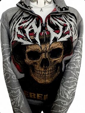 Custom Rebel Minds Spiked Jacket Size Large NWT